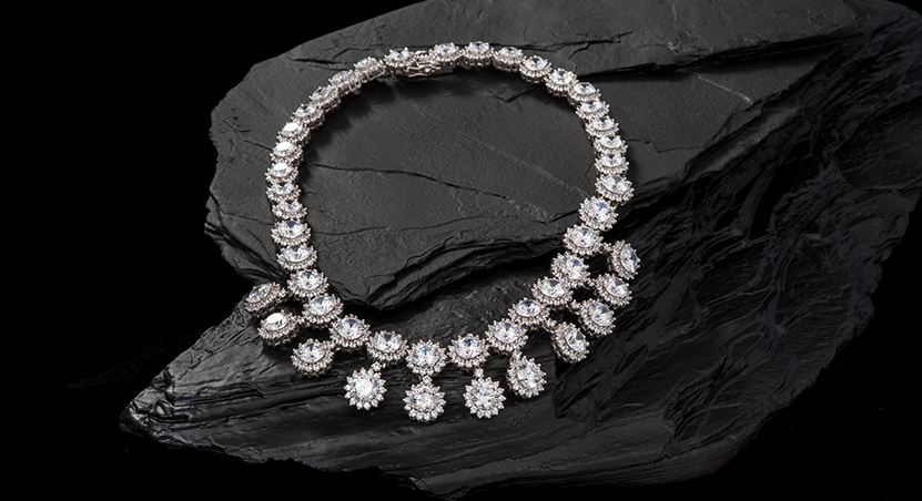 Silver with Zirconia Necklace