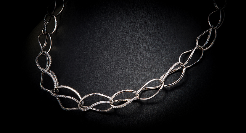 Silver with Zirconia Necklace