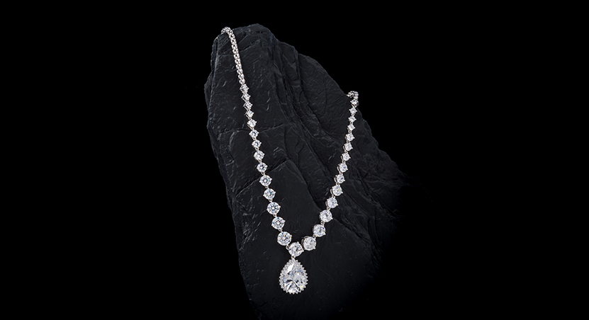 Silver with Zirconia Necklace
